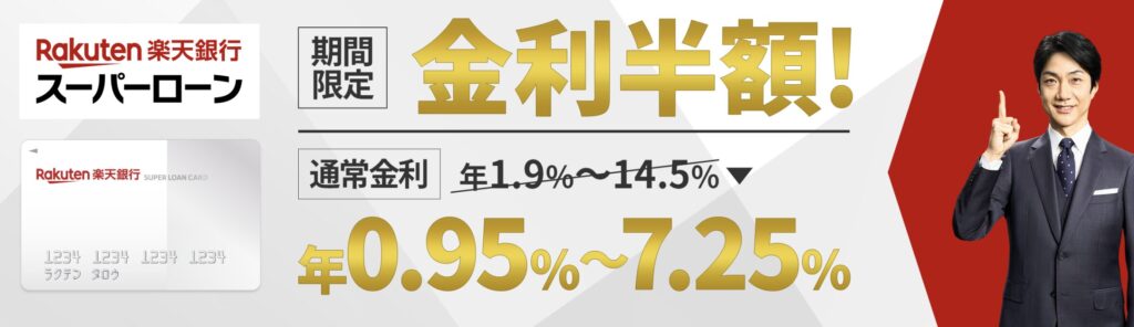 楽天銀行スーパーローンのLP